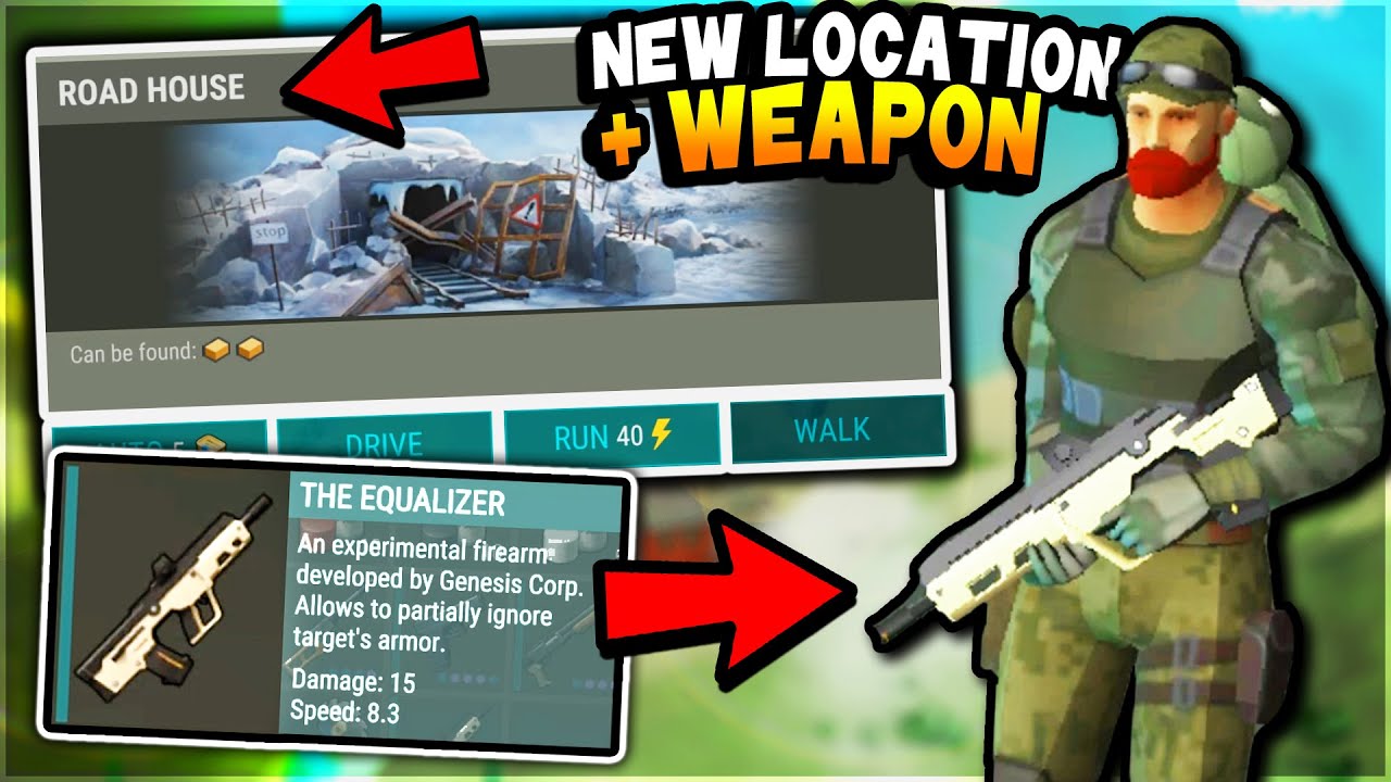 *NEW* ROAD HOUSE LOCATION + I found the EQUALIZER WEAPON (very strong) - Last Day on Earth Survival