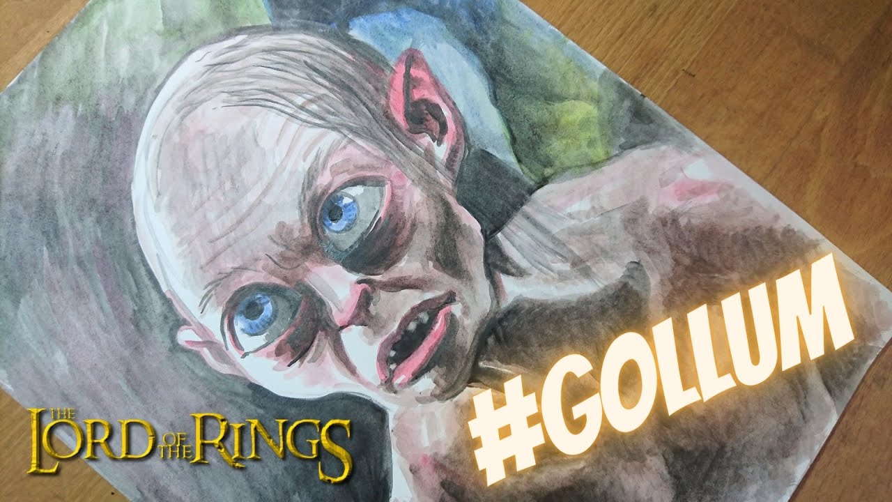The Lord of the Rings is #Gollum in Portrait Water Brush!
