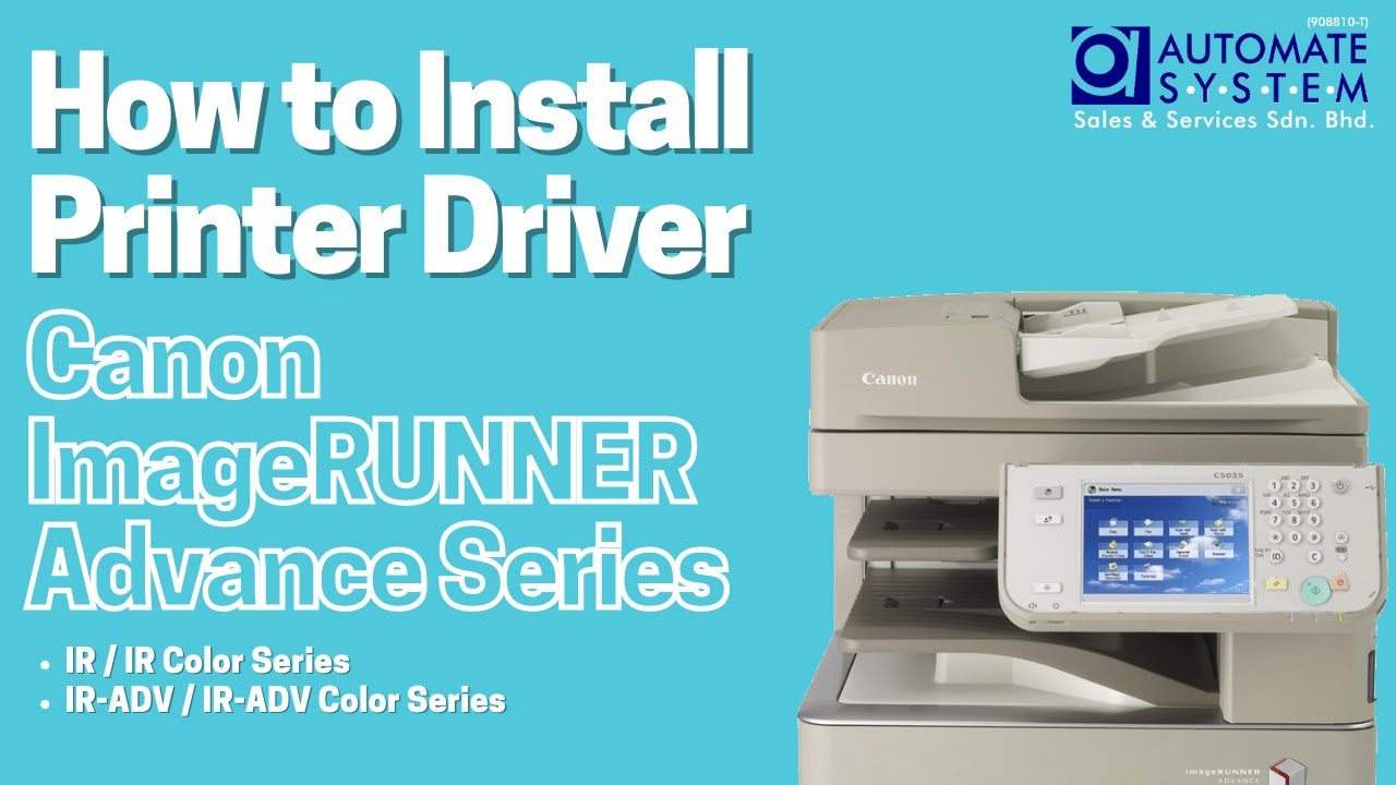 How to Install Printer Driver for Canon imageRUNNER Advance Series