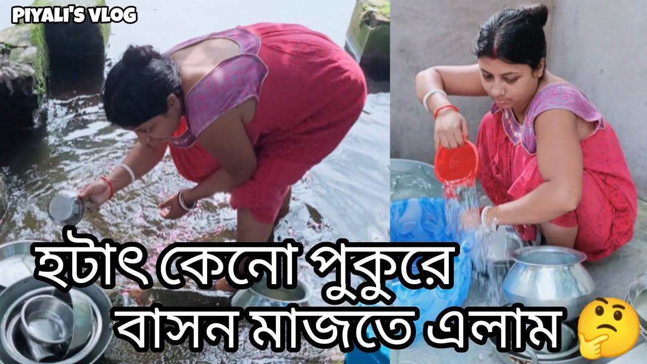 হটাৎ কেনো পুকুরে বাসন মাজার ইচ্ছে হলো 🤔 আজকের দিনটা সব ভুলভাল হয়ে যাচ্ছে 😢 #youtubevlog #dailyvlog