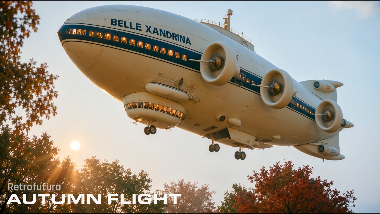 The Autumn Airships: A Forest Flight to the Old Capital | 4K &mdash; Retrofutura