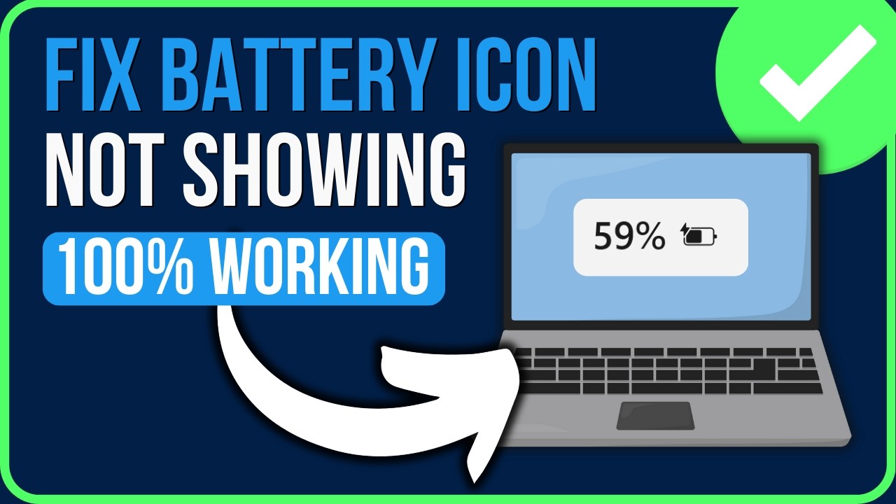BATTERY ICON MISSING WINDOWS 11 [FIXED] | Laptop Battery Icon Not Showing In Taskbar