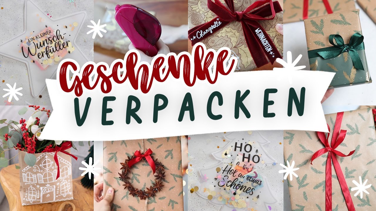 Geschenke einpacken - einfach und kreativ Geschenkverpackung basteln f&uuml;r Weihnachten | TRYTRYTRY