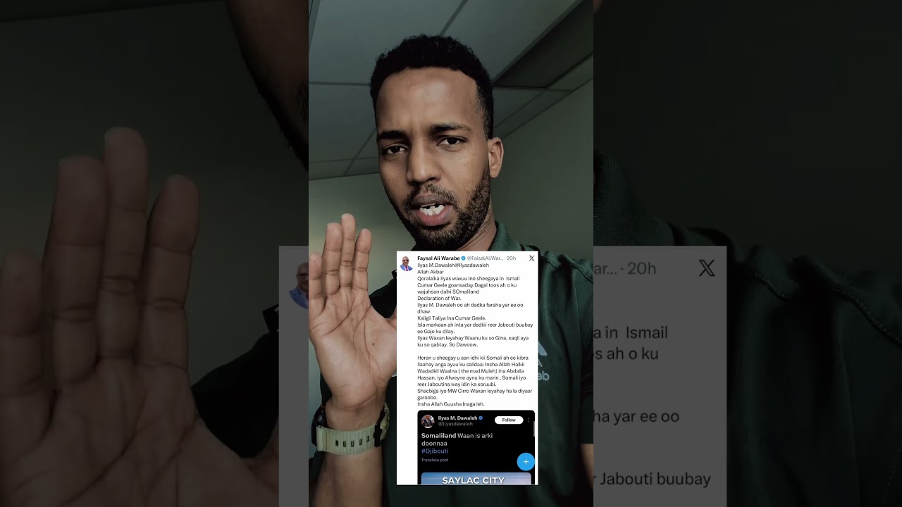 Ismaaciil dhiigya Cab oo saylac isku dayay inuu Qalalaase ka bilaabo. 