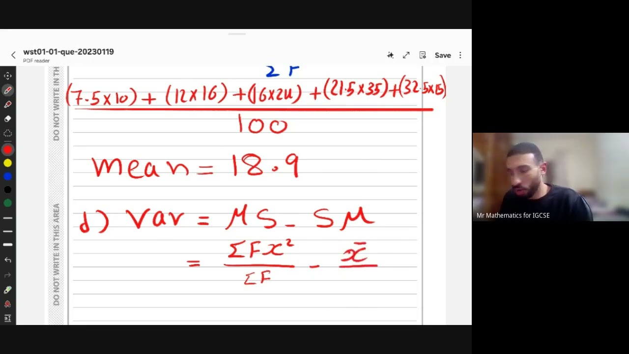 JAN 2023 S1 IAL EDEXCEL Q1 IGCSE ( REPRESENTATION HISTOGRAM)