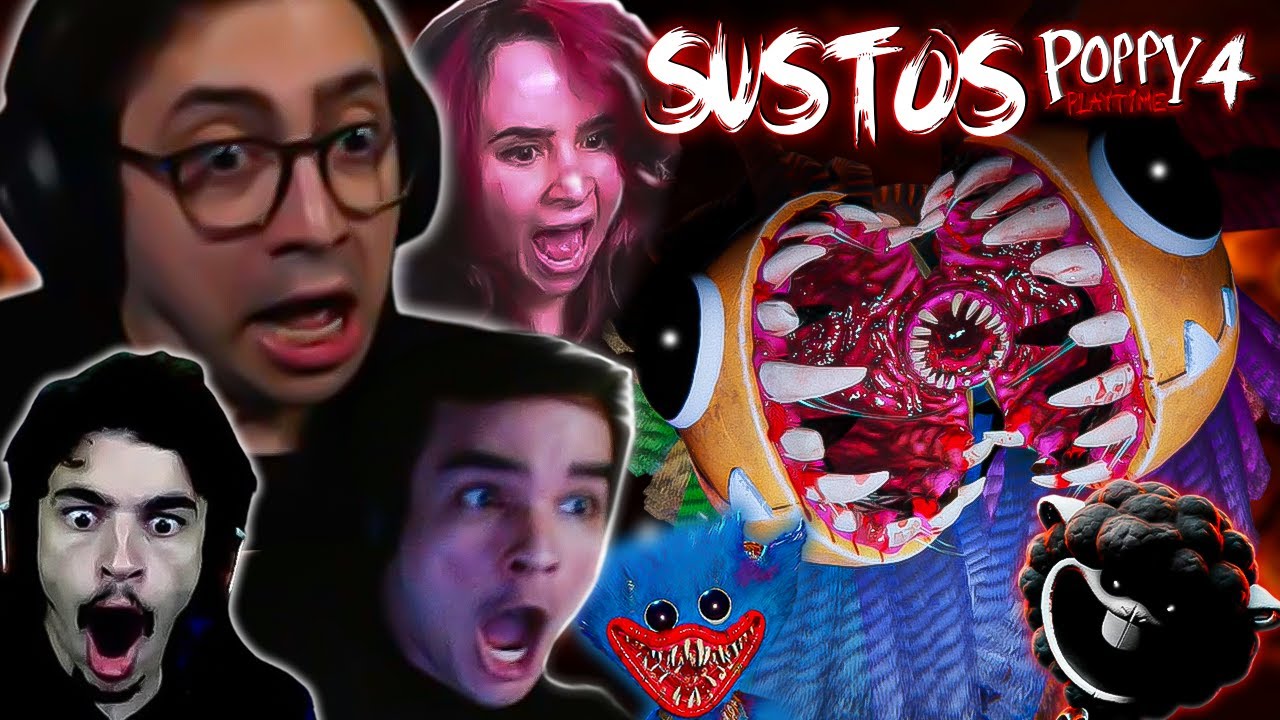 OS MAIORES SUSTOS DOS STREAMERS JOGANDO Poppy Playtime: Chapter 4!!!