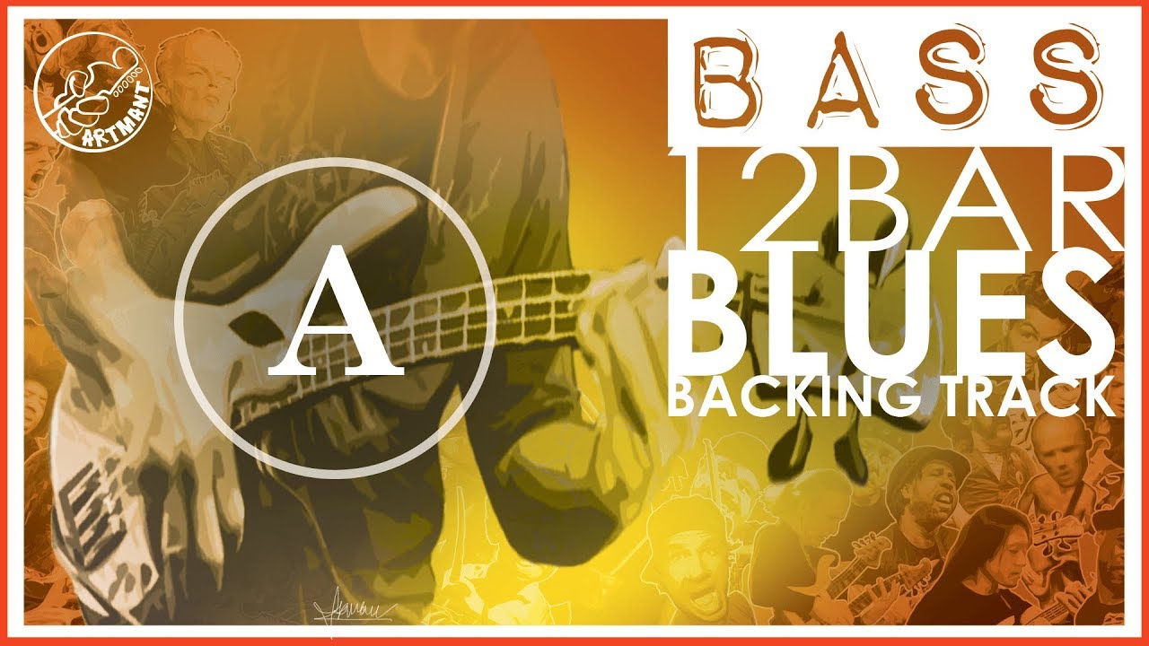 12 Bar Blues Bass Backing Track in A