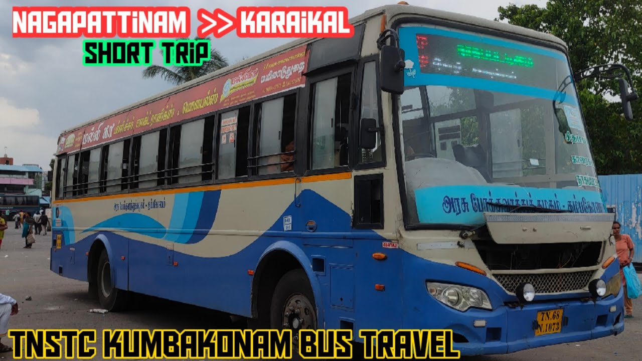 🚌 நாகப்பட்டினம் டு காரைக்கால் பேருந்து பயணம் | Nagapattinam to Karaikal TNSTC bus travel #bus