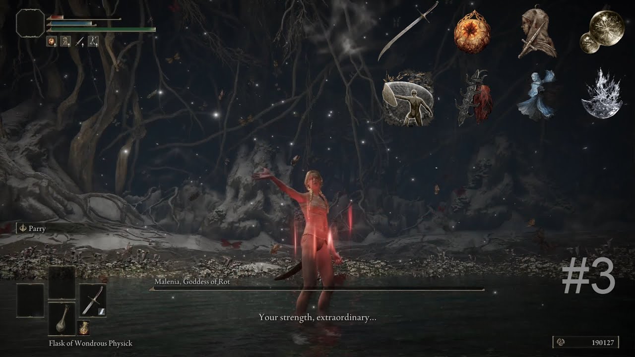 ELDEN RING Level 1 Malenia, Curved Sword PARRY [No Damage][#3]