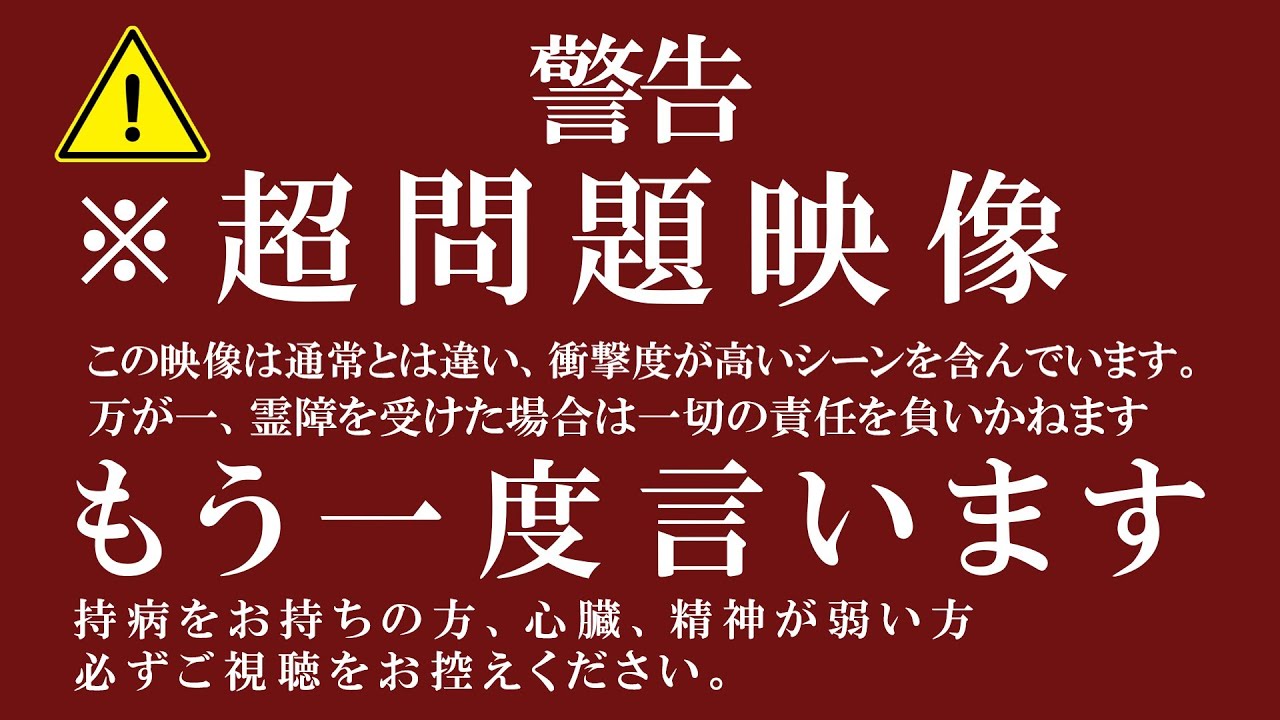 【消去覚悟】「覚悟してご視聴ください。」怖すぎて誰もが発狂したトラウマ級の恐怖映像。