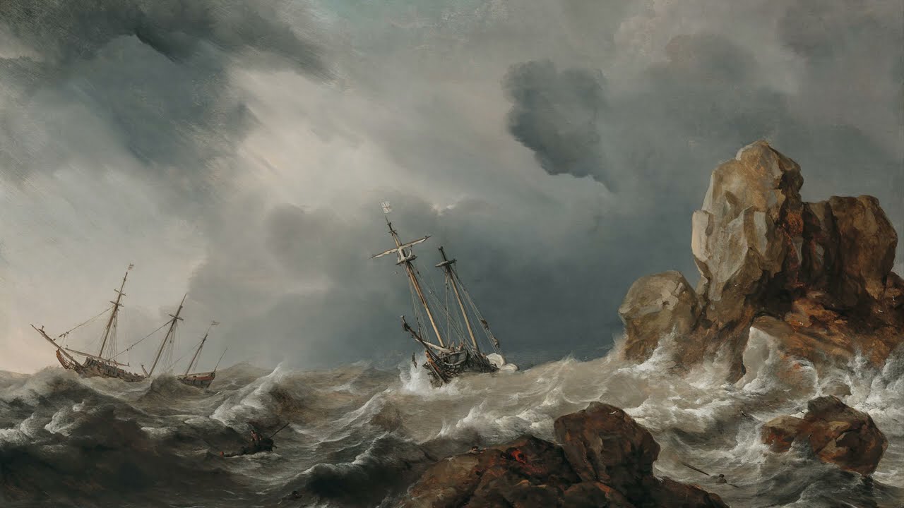 Turn Your TV Into Art | Ships & Storms | Vintage Art Slideshow For Your TV | 1Hr of 4K HD Paintings