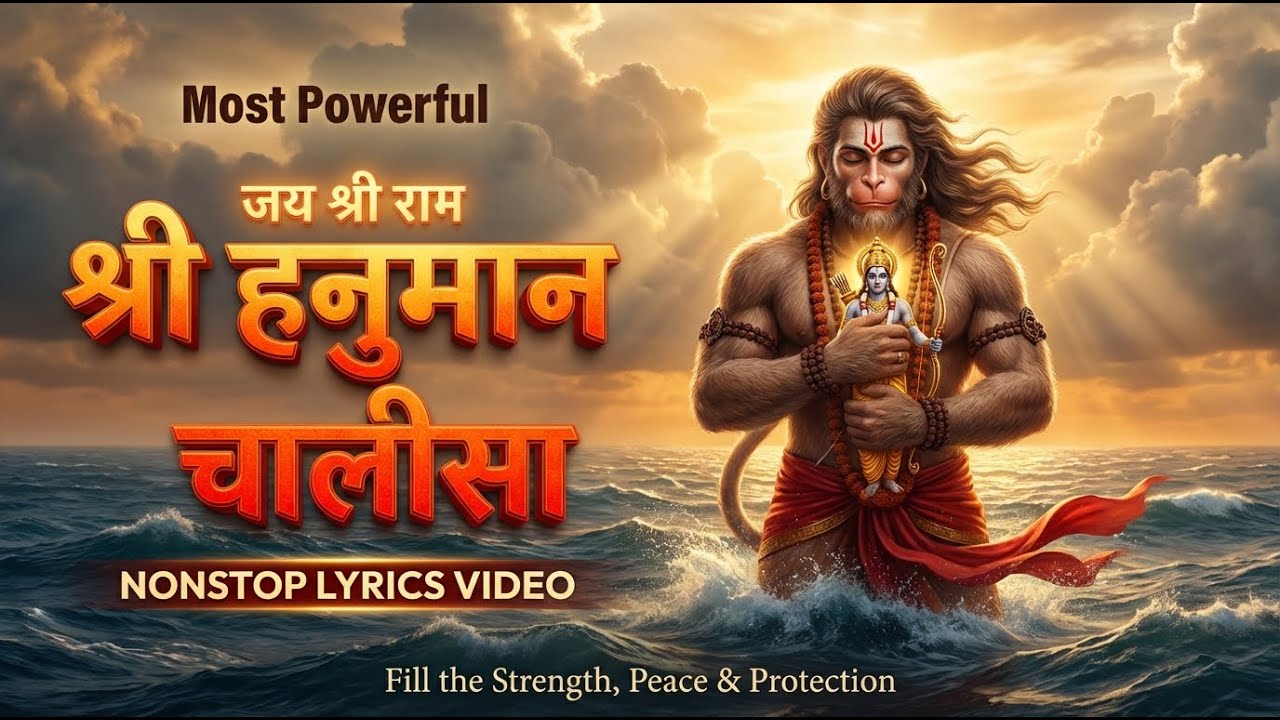 Nonstop🔱Shri Hanuman Chalisa | Powerful Chant for Strength, Peace & Protection🔱(Official Video)