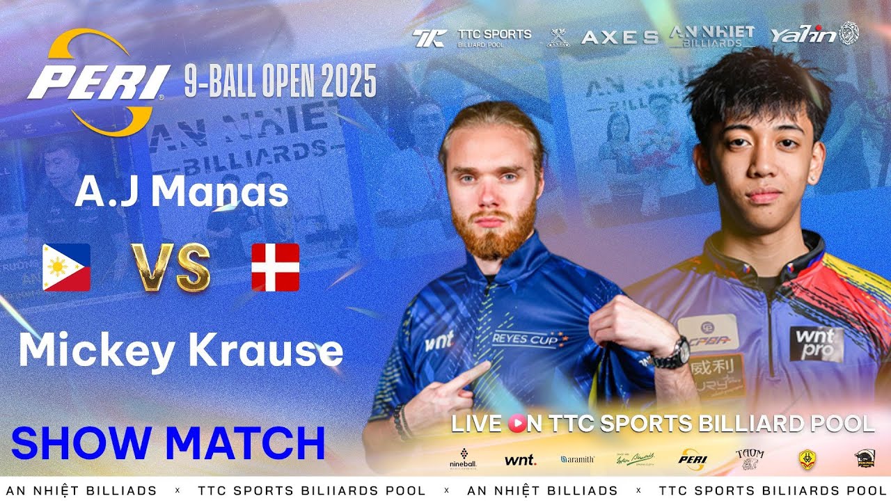 🔴 AJ MANAS VS MICKEY KRAUSE - SHOWMATCH - TTC SPORTS BILLIARDS POOL