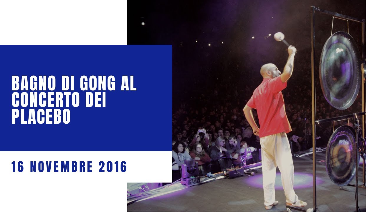 Concerto Placebo Milano 2016.Apertura bagno di gong - Placebo concert Milan 2016 - Gong Bath opening