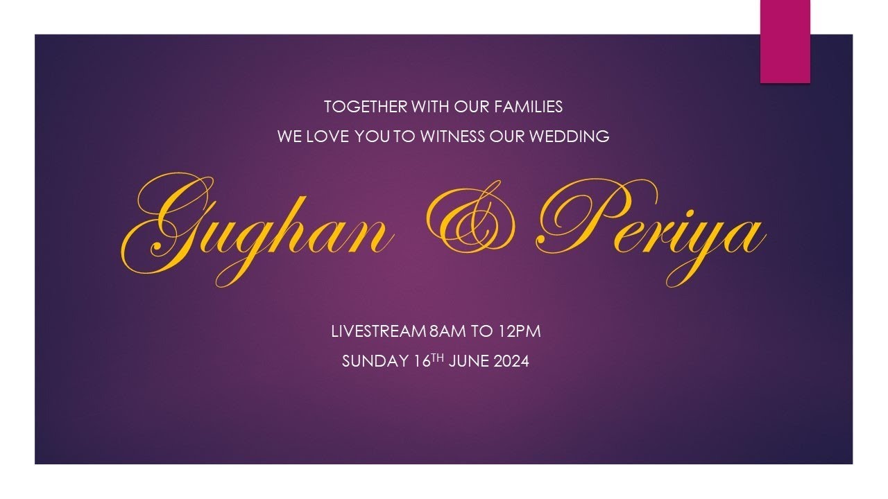 The Wedding of Gughan & Periya // Livestream of an Indian Temple Wedding Ceremony