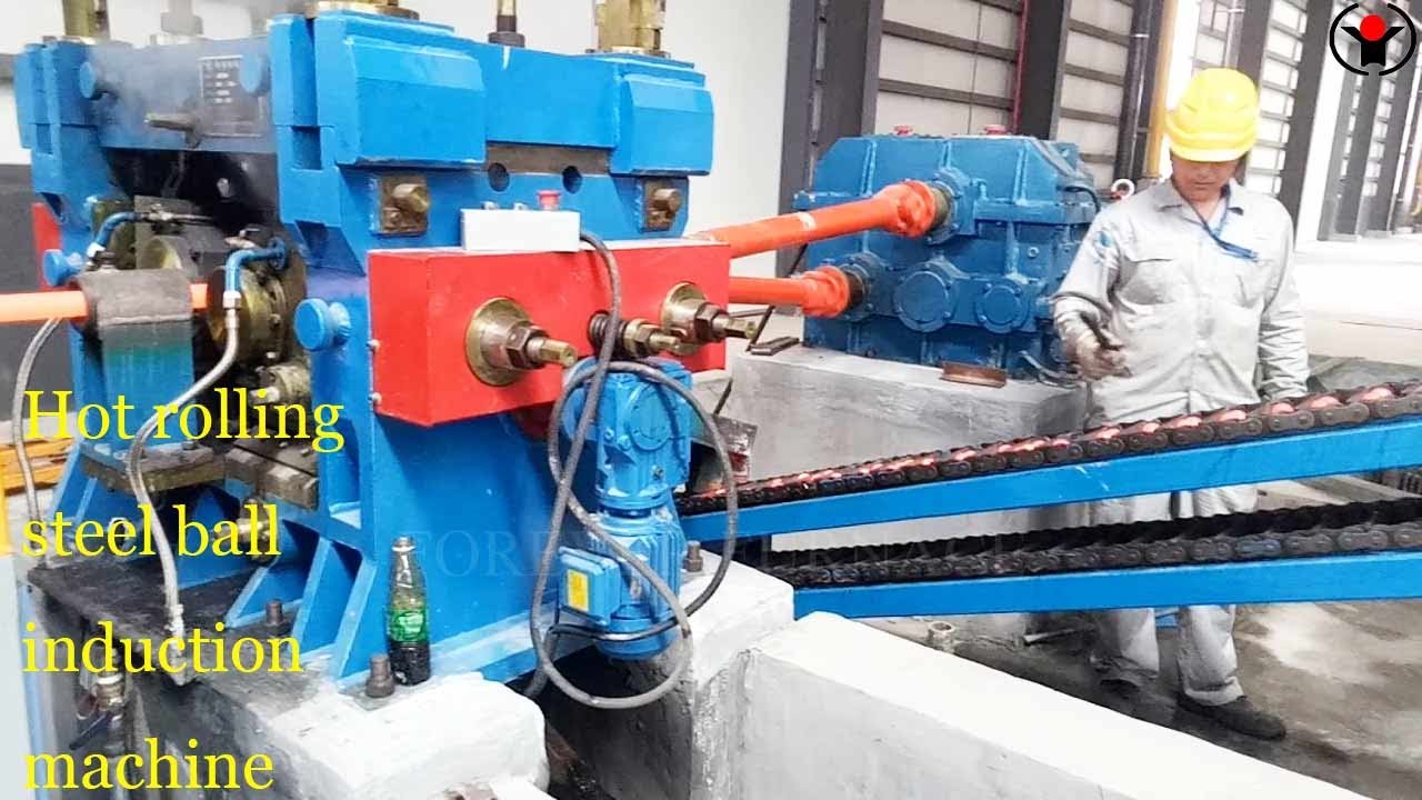 Skew rolling steel bar induction heating furnace for steel balls #skewball #rollingfurnace #heater
