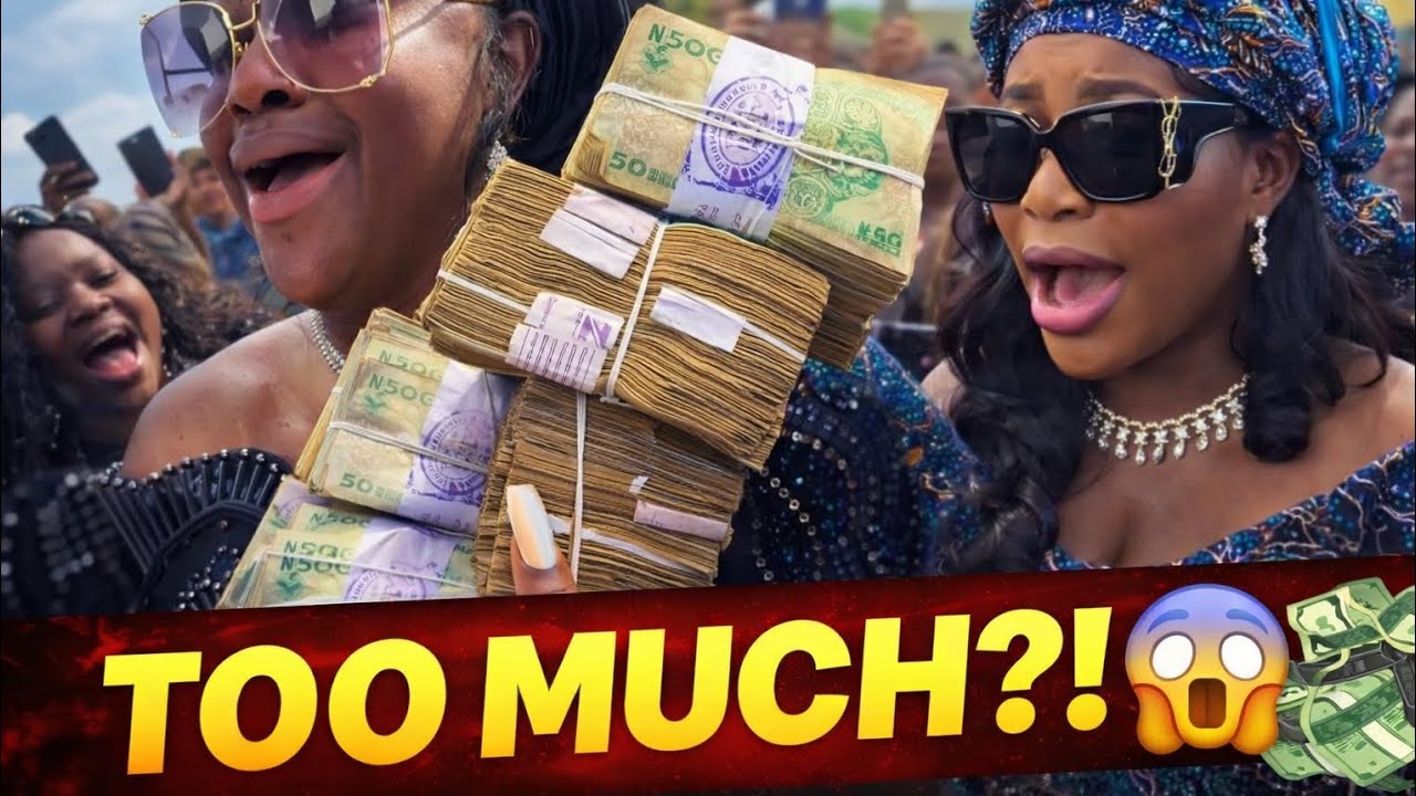 Social Media EXPLODES! 😳 Destiny Etiko Sprays Bundles of Naira at Lizzy Gold’s Father’s Burial