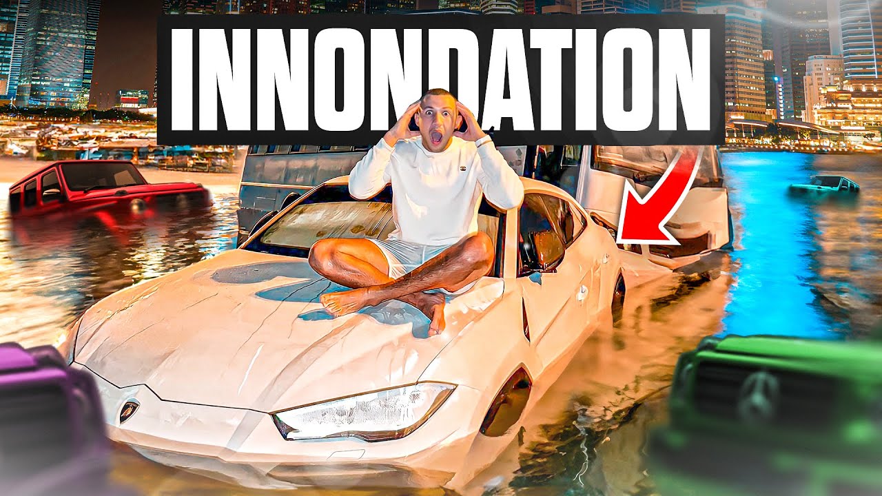 LES MILLIONNAIRES DE DUBAI ONT ABANDONNÉ LEUR SUPERCARS DANS L'EAU  😱💦