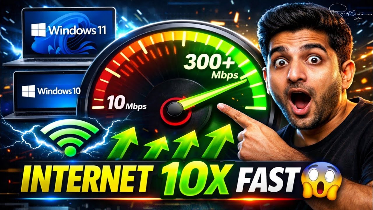 🚀Speed Up Any Internet Connection On Windows 11/10 (2026) | internet speed fast kaise kare