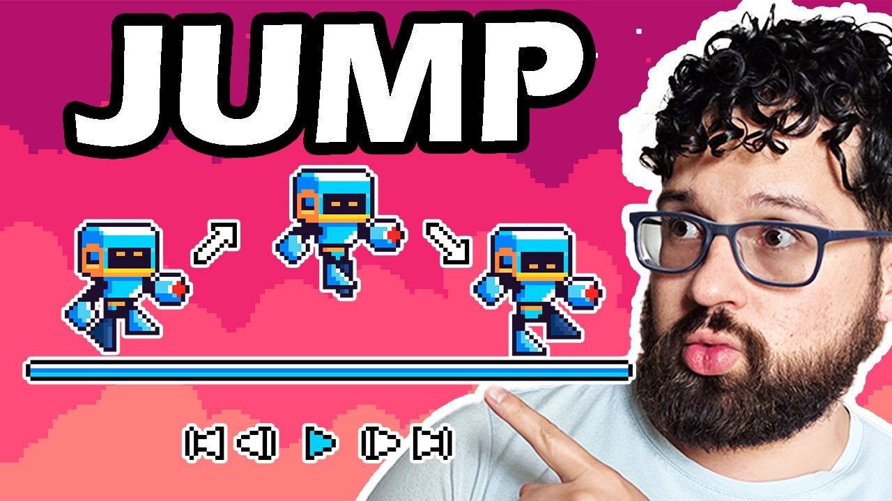 Crea una ANIMACION de SALTO (JUMP ANIMATION) en PIXEL ART | Curso de Animaciones Pixel Art - ep4
