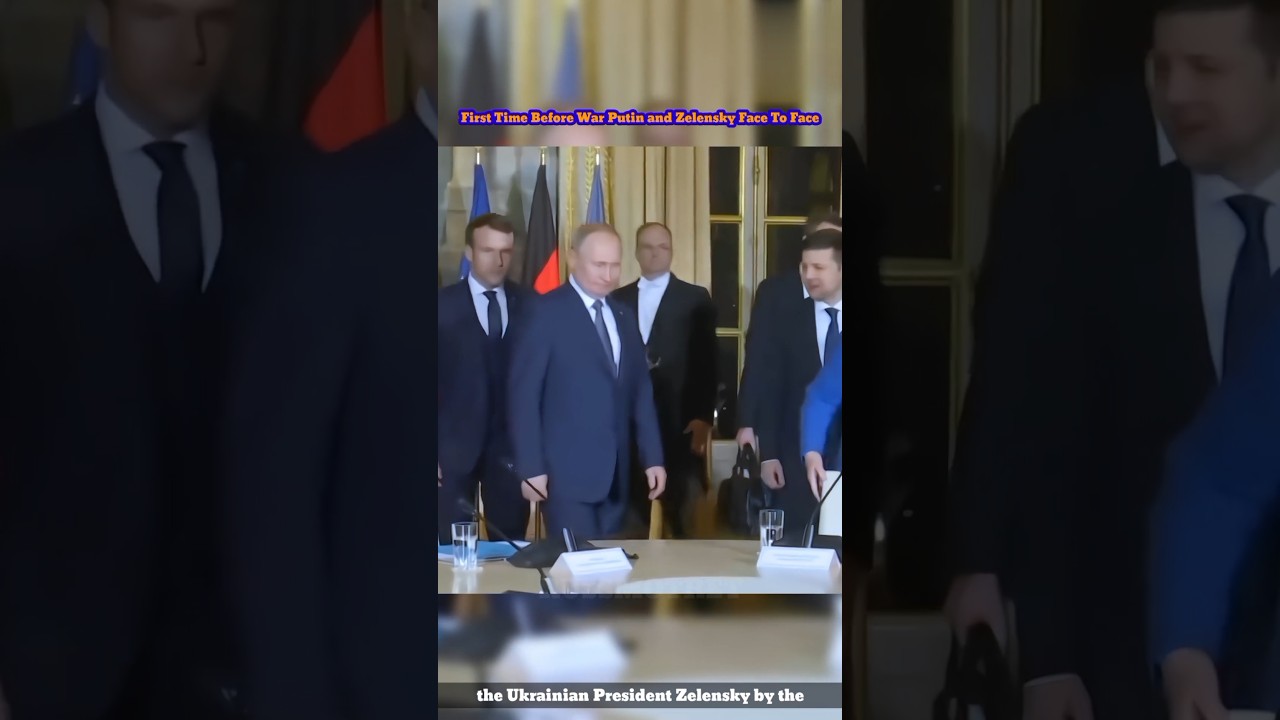 Zelensky Putin First Time Face To Face #russia #ukraine #moscow #kyiv #putin #zelensky #shorts