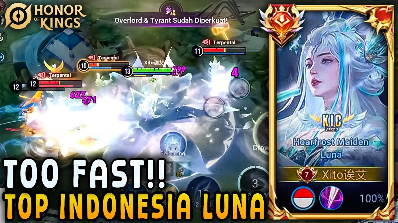 INSANE Luna Fast Hands &ndash; Enemies Didn&rsquo;t Stand a Chance! | TOP INDONESIA LUNA | HONOR OF KINGS