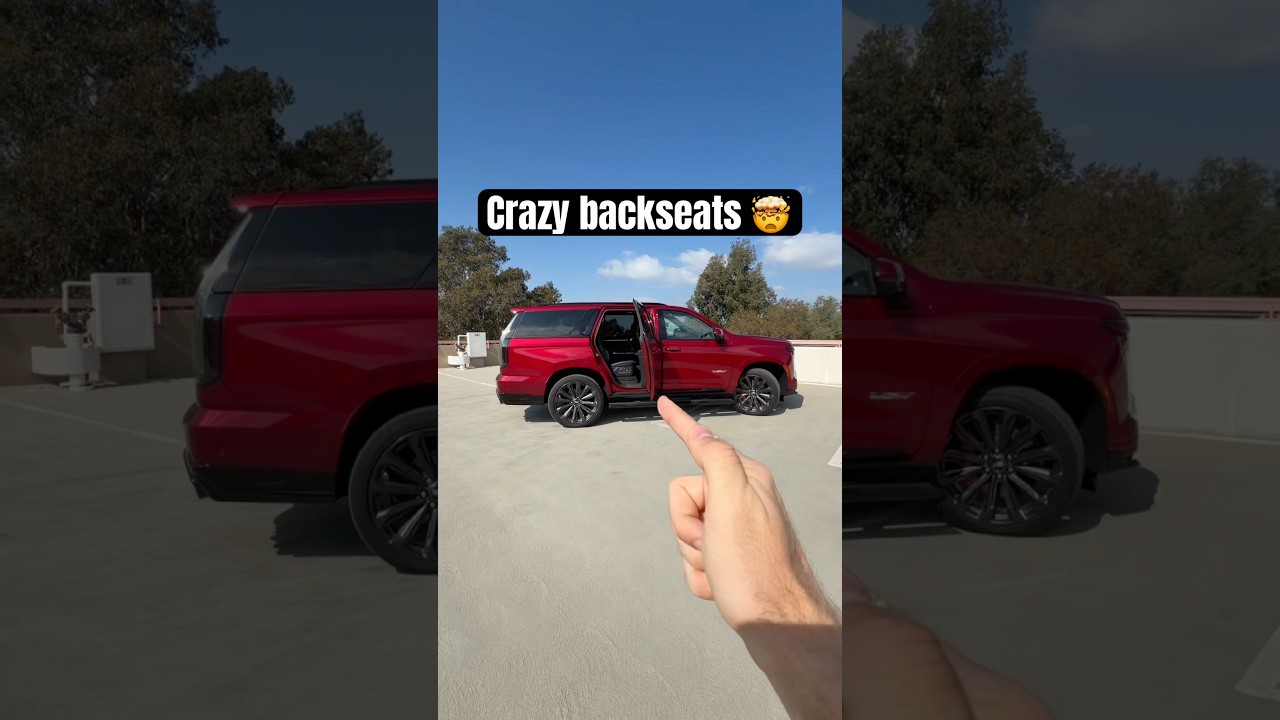 The @C@Cadillacscalade V has wild backseats! #cadillac #escaladev #cars #carshorts