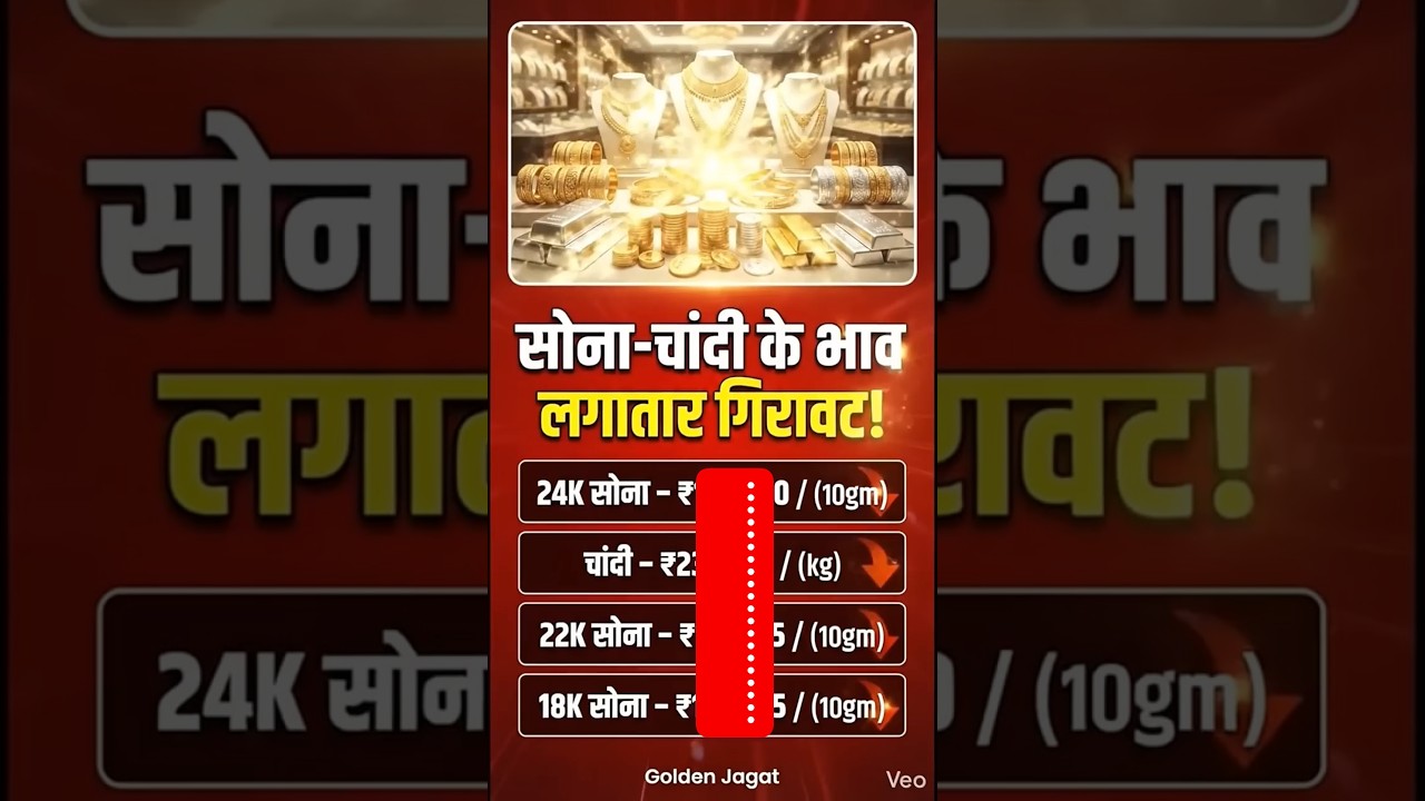 Aaj ka Sona-Chandi Bhav! 📉 Gold & Silver Rate Today | 