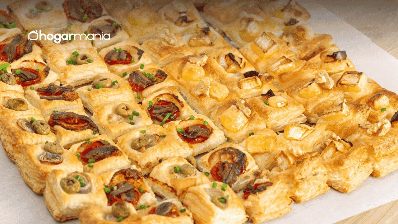 Canapés de hojaldre para navidad