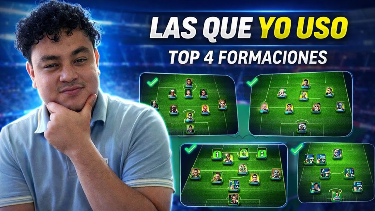 TOP 4 FORMACIONES que SÍ FUNCIONAN🤯en eFootball (Las que siempre uso) 😱