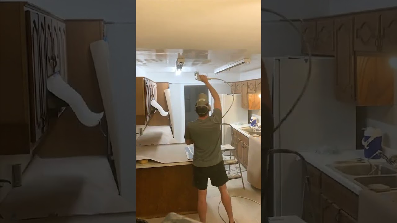 Full 4 minute DIY kitchen transformation!#DIY #kitchenremodel #kitchen