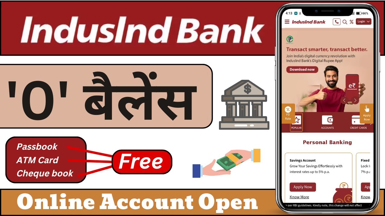 IndusInd bank account opening online 2026 | indusind bank zero balance account opening online