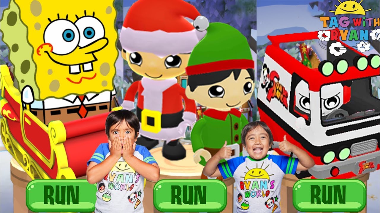 Tag with Ryan Spongebob Squarepants vs Santa Ryan vs Combo Panda All Characters Unlock