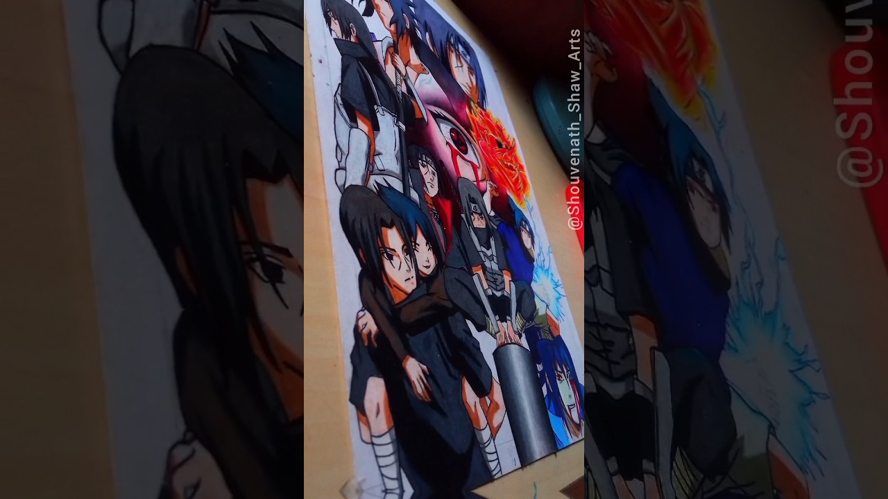 Drawing Itachi and Sasuke Uchiha 🔥