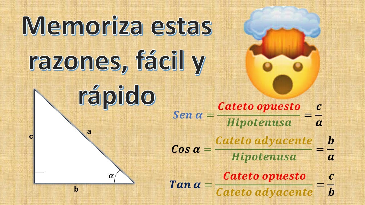 Razones trigonométricas, nemotecnia.