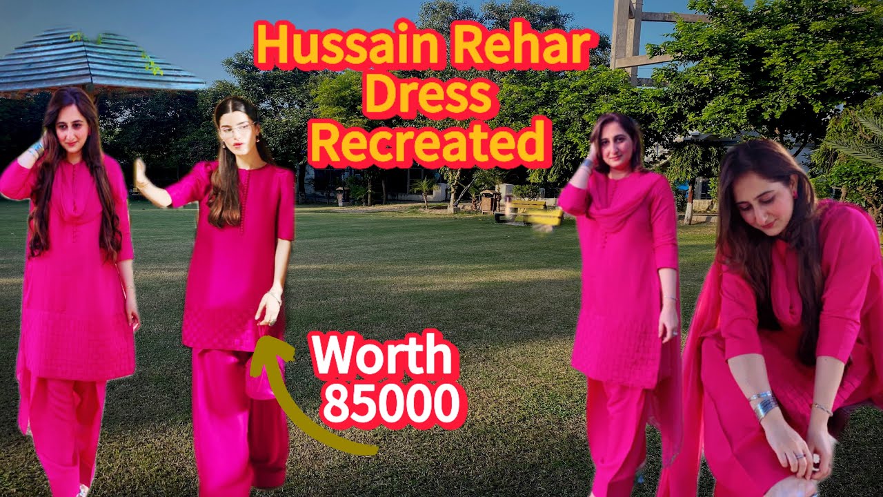 Recreated Hussain Rehar Dress || Outfit From Scratch 2024|| Budget Friendly Designer Dress 😍