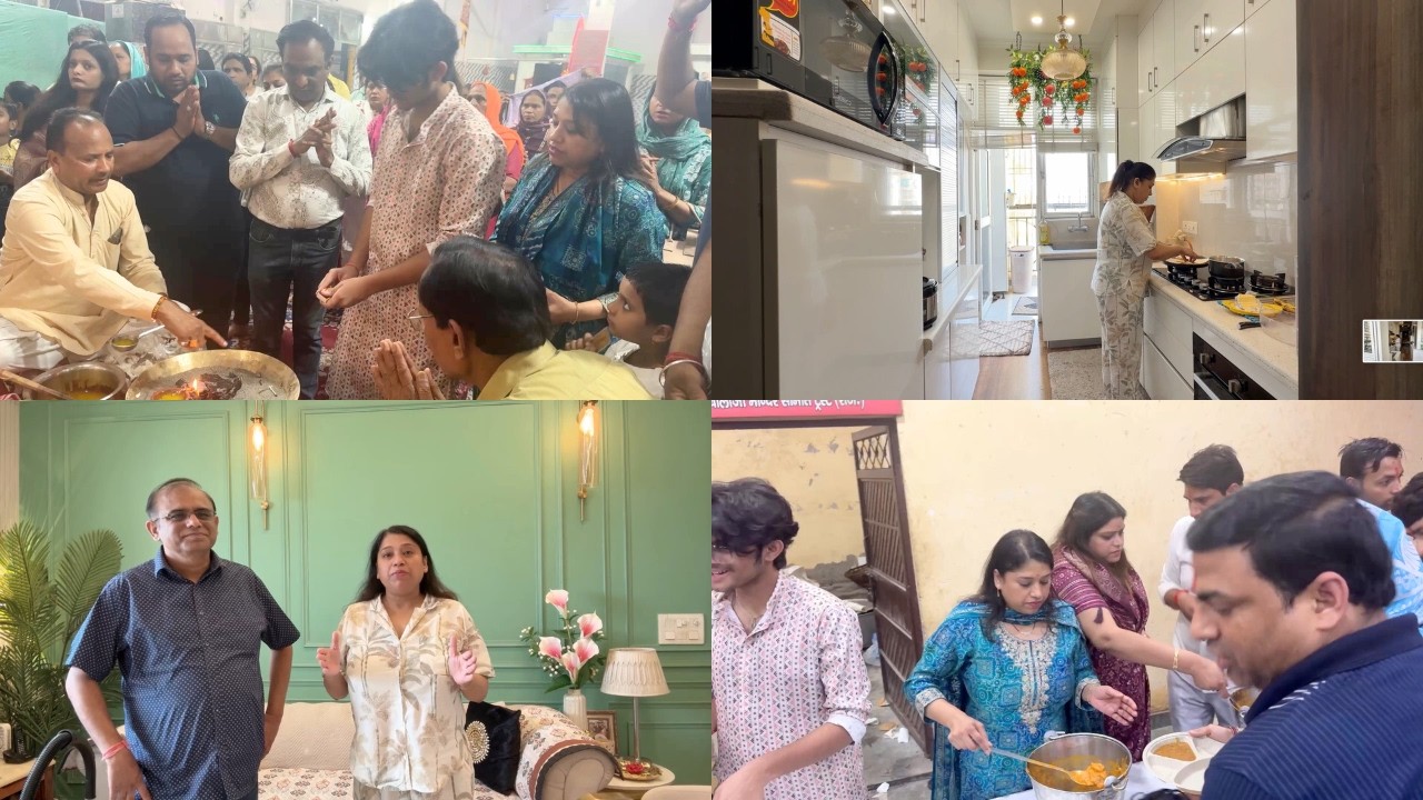 Биг Нанад Най Карайи Большая Пуджа! Полный семейный видеоблог и даршан || Индийская мама в студии