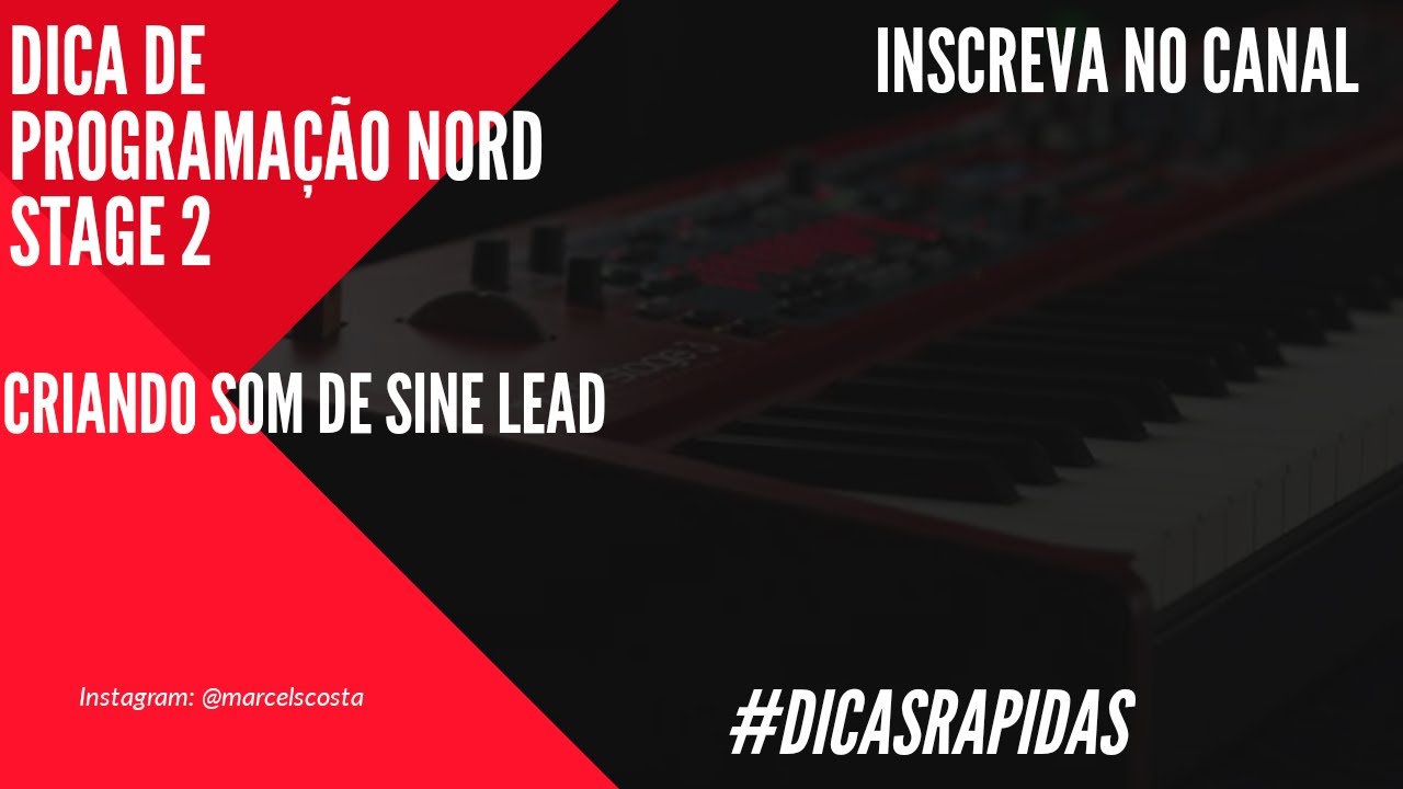 #nordkeyborads #tutorial #nordstage3 Nord Stage 2  - Tutorial Criando Som de Lead Sine - Syntetizer