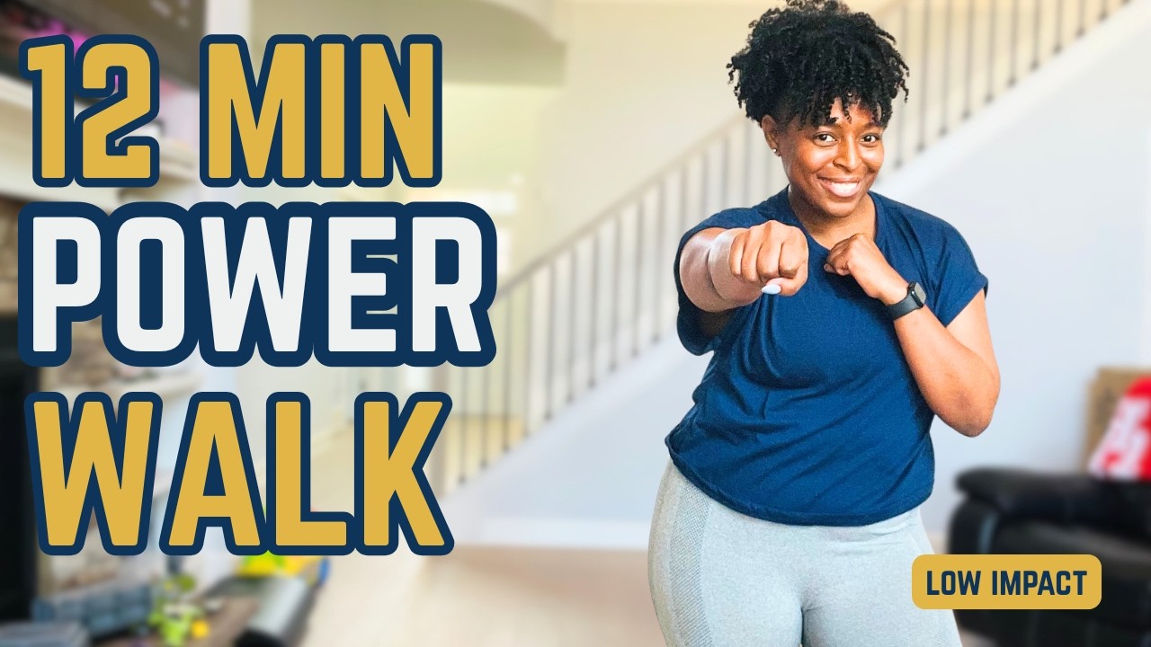 12-Minute Power Walk | Low Impact Indoor Cardio – Walk at Home