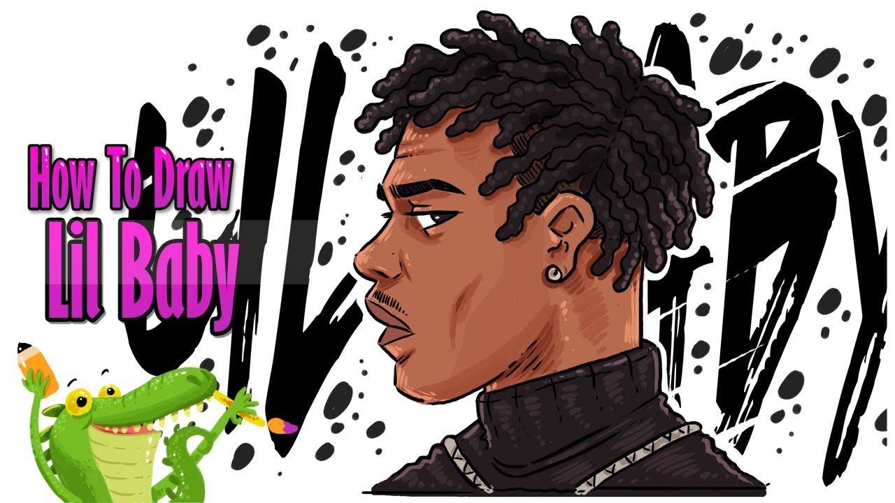 how to draw Lil Baby step by step