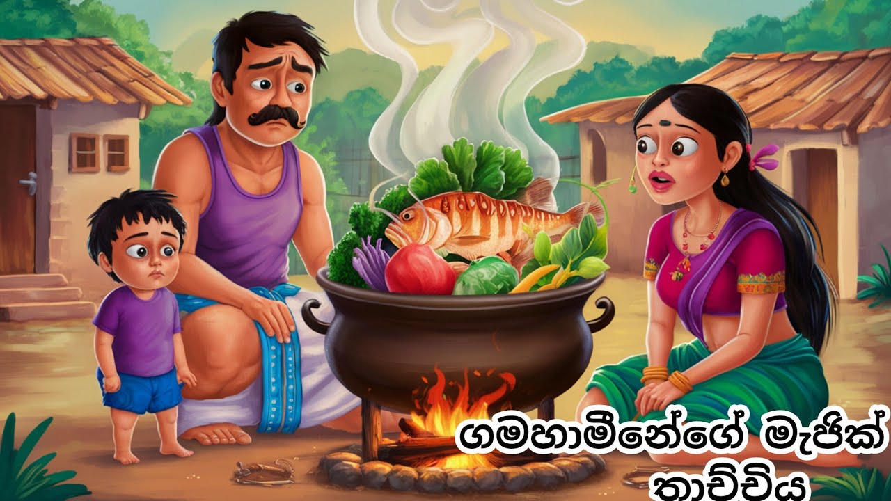 ගමහාමිනේගේ මැජික් තාච්චිය / sinhala cartoon  / lama kathandara sinhala   / කතන්දර  /cartoon katha