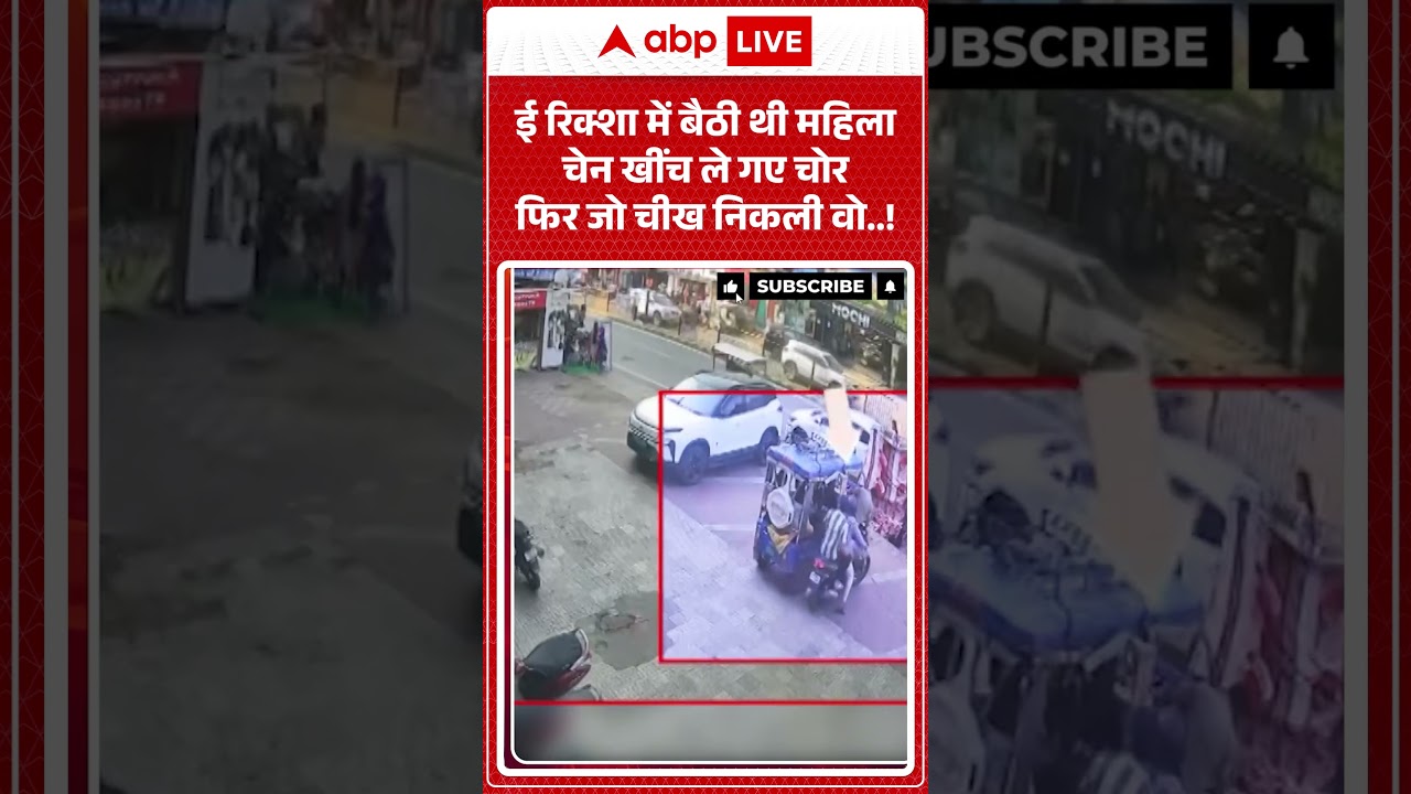 Viral News: A woman was sitting in an e-rickshaw, and thieves snatched her chain. The scream that followed was...! #shorts