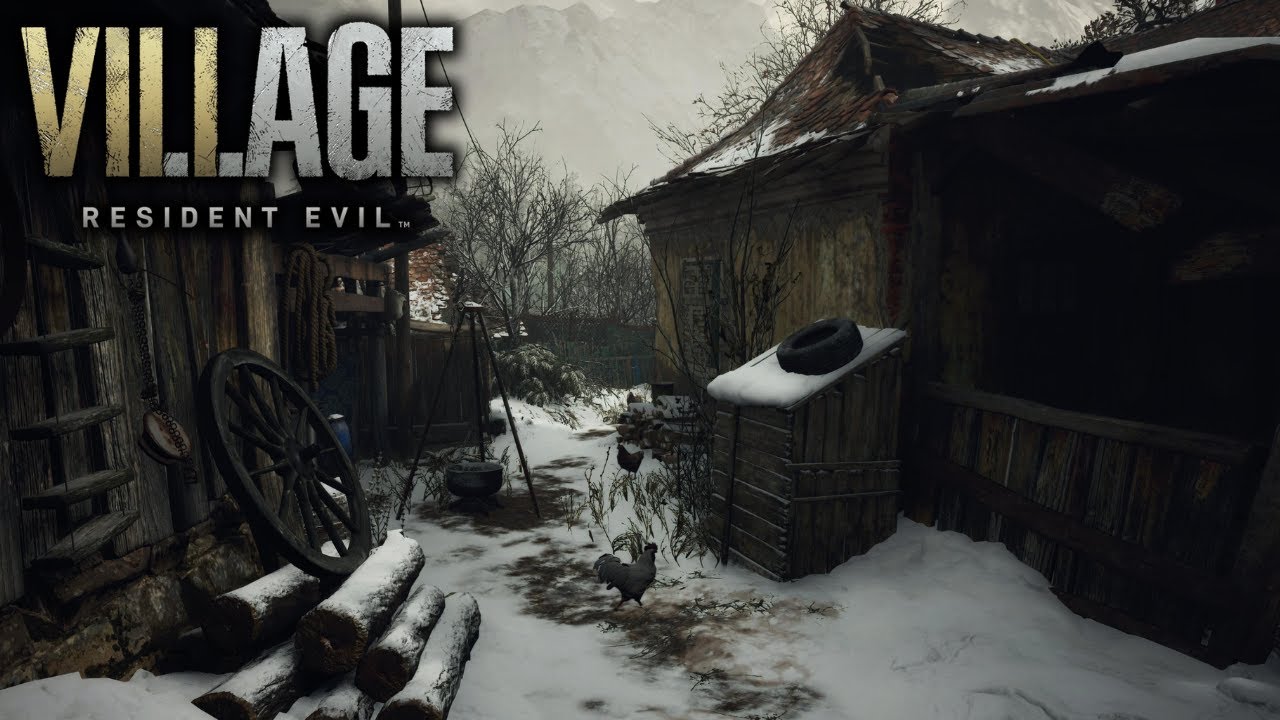 Abandoned Chicken Coop | Wind & Hens Sounds | Resident Evil Village Ambience 🎧