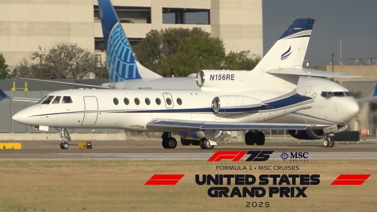 The Rich And Famous Departing In Private Jets After The 2025 United States Formula 1 Grand Prix (4K)