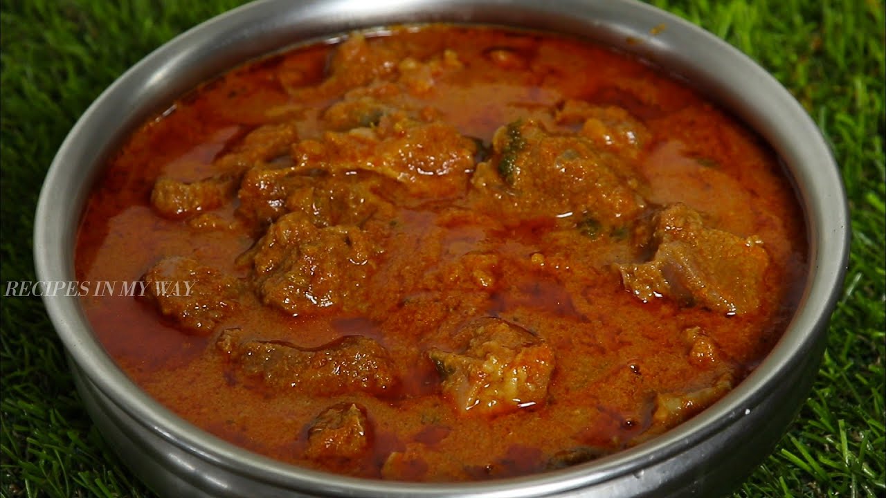 MUTTON KULAMBU - BACHELOR S MUTTON KULAMBU - மட்டன் குழம்பு - MUTTON CURRY - EASY MUTTON KULAMBU