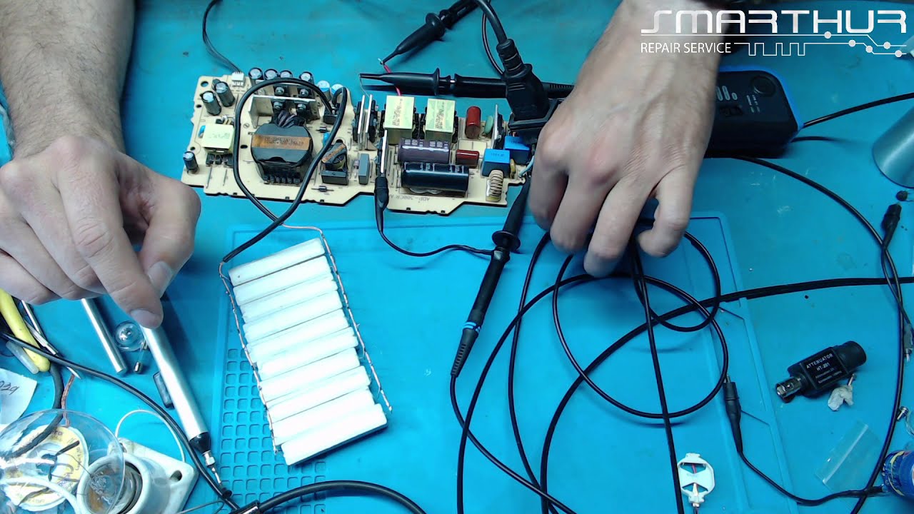 Reparación terminada y prueba de fuente PS4 PRO ADP-300CR