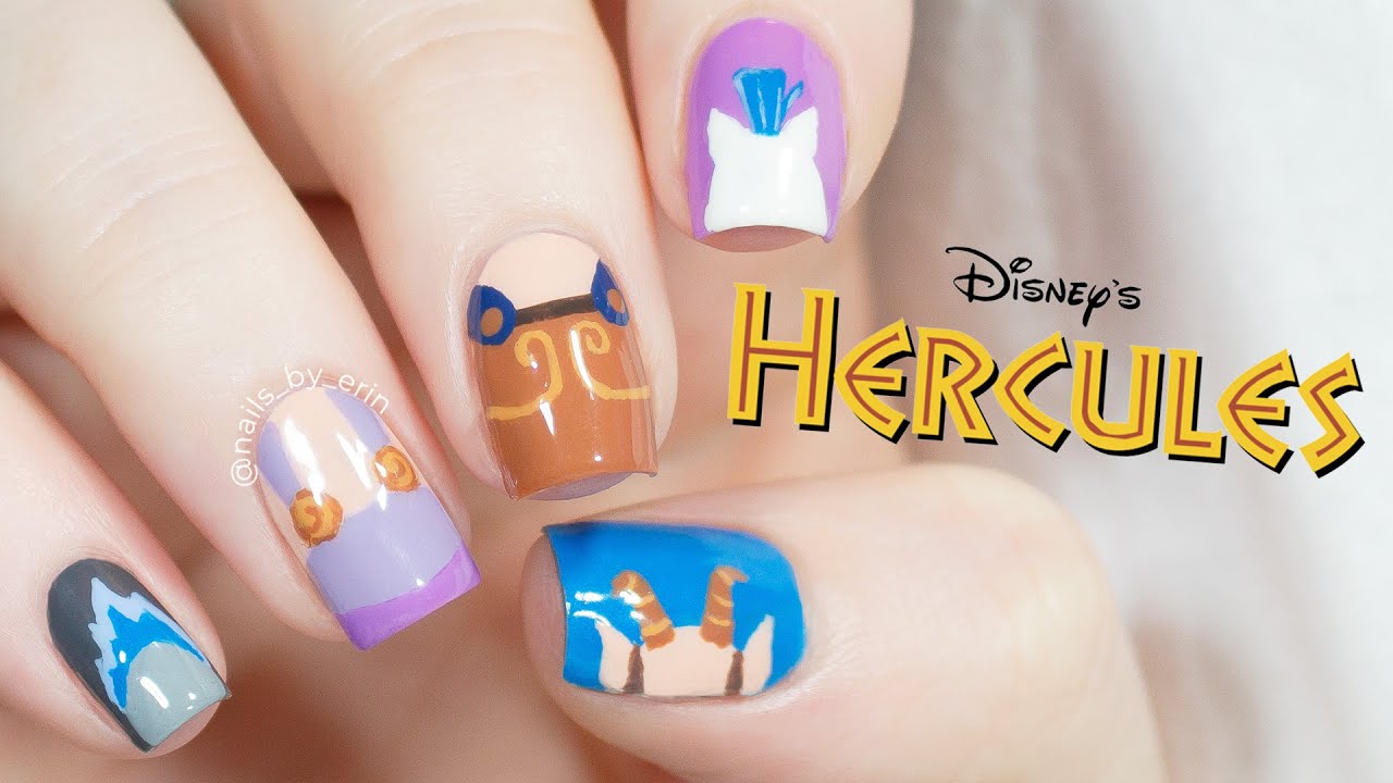 Hercules Nails | Disney Nail Art | NailsByErin