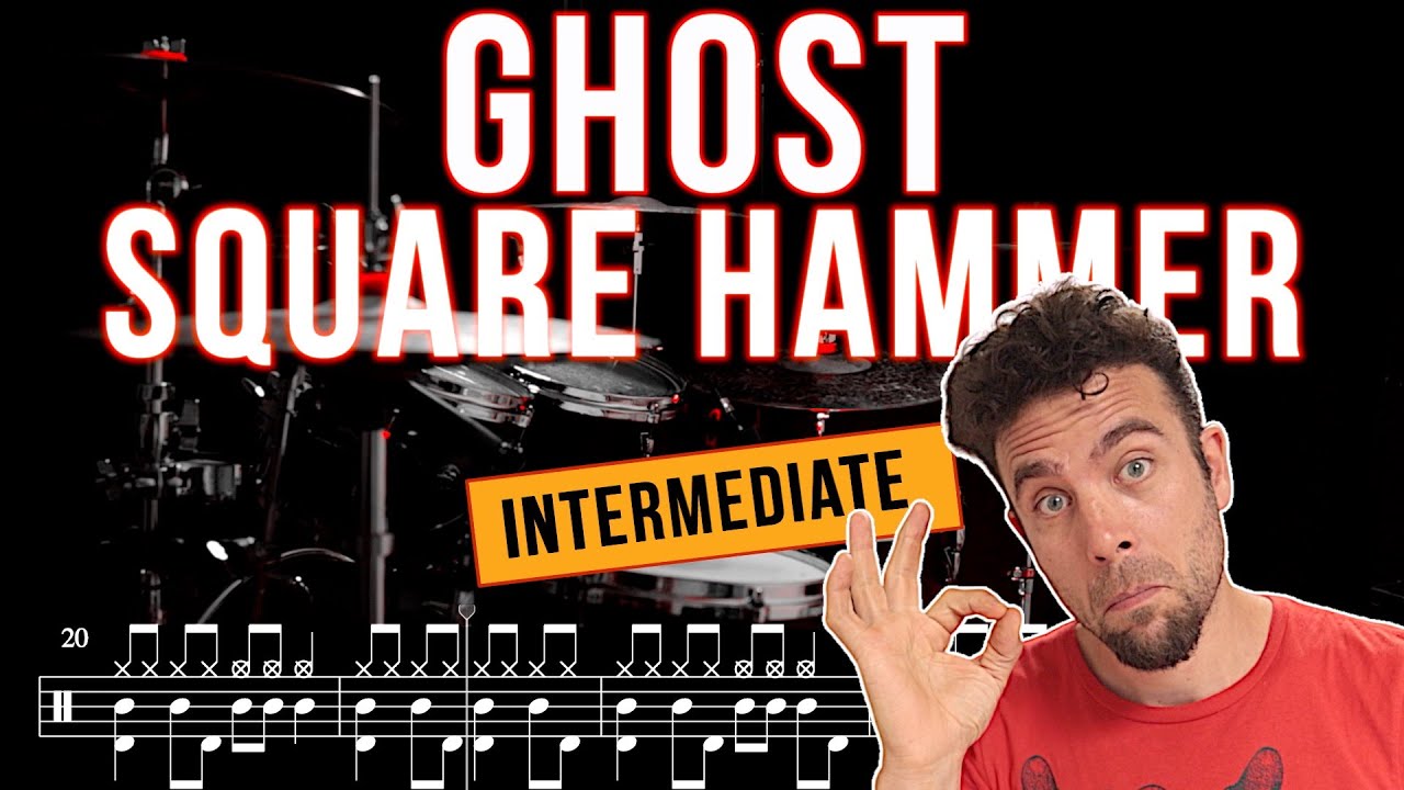 Ghost - Square Hammer - Drum Cover - (with scrolling drum score)