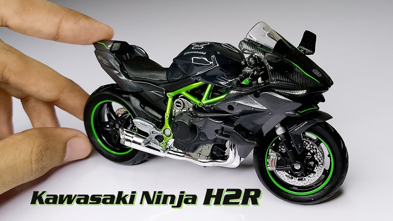 Realistic Unboxing Kawasaki Ninja H2R - Diecast 1/18 Model Bike - World Fastest Bike