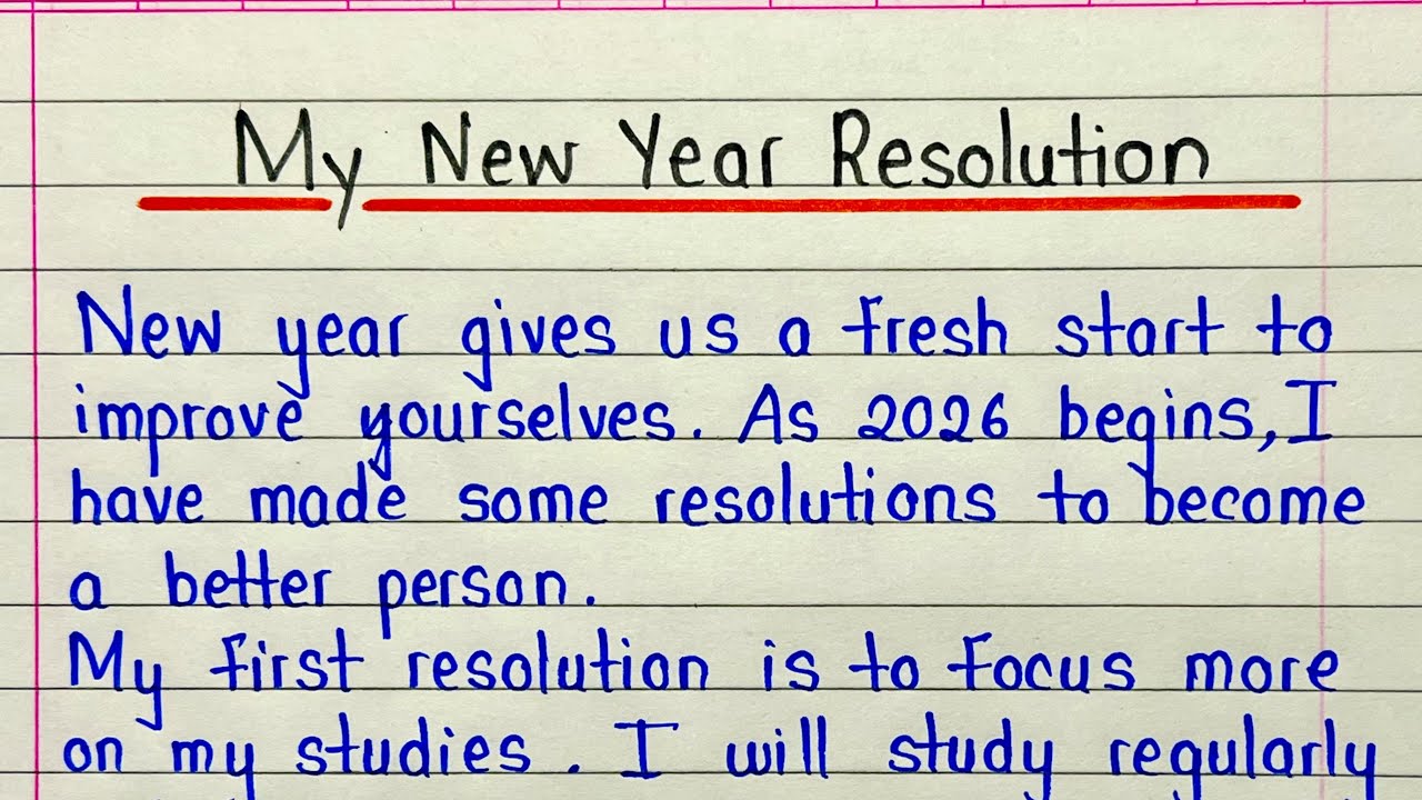 My new year resolution 2026 | Write your new year resolution 2026 | What’s your new year plan 